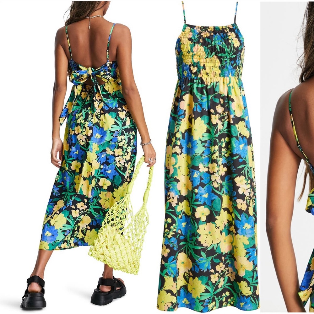 Top Shop floral smocked dress